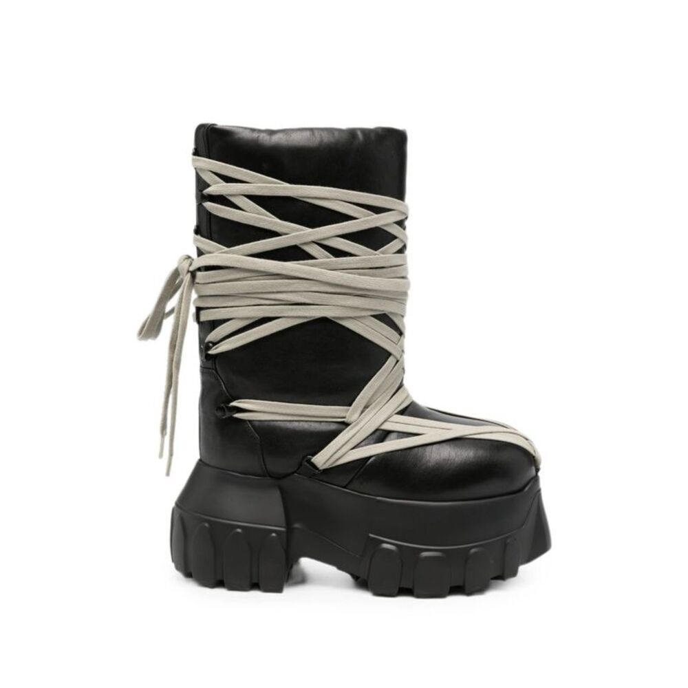 Rick Owens Women Megalace Leather Boots